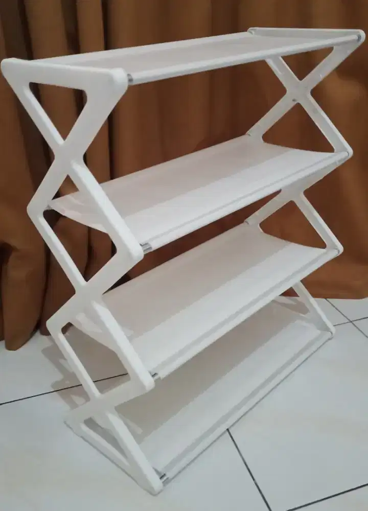 Rak Sepatu/Rak Serbaguna 4tingkat Model Zigzag Uk.42x18x49cm (BARU)