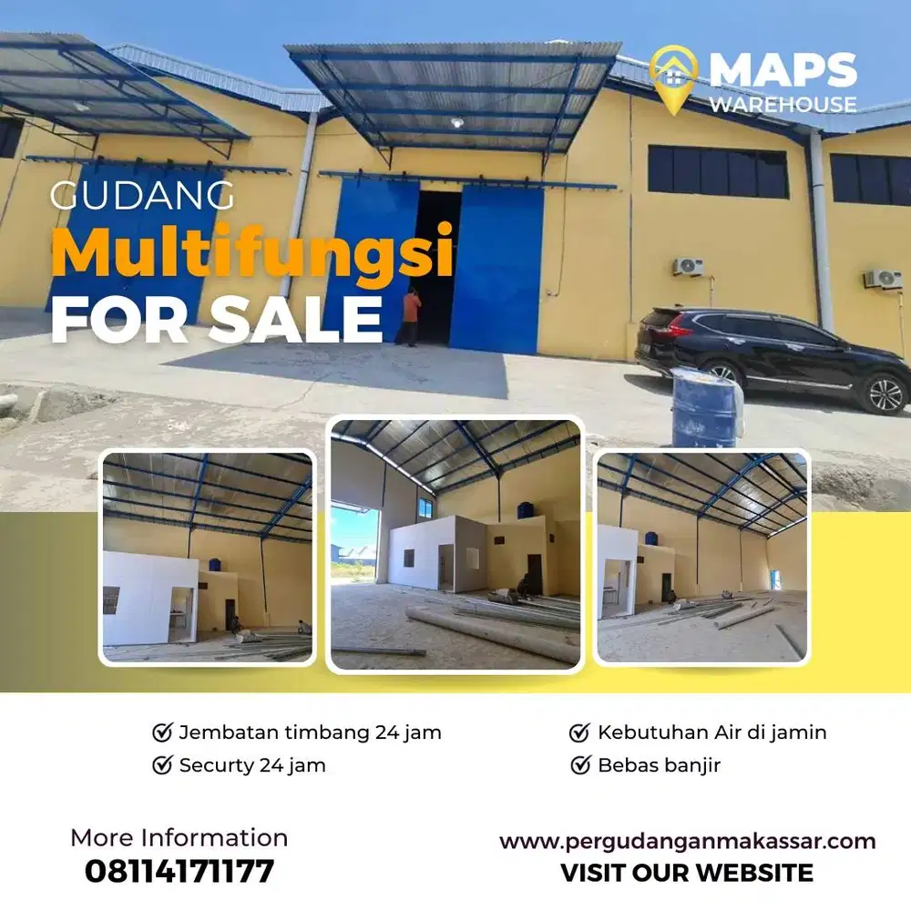 Dijual Gudang Mutifungsi cocok untuk investasi dan semua usaha