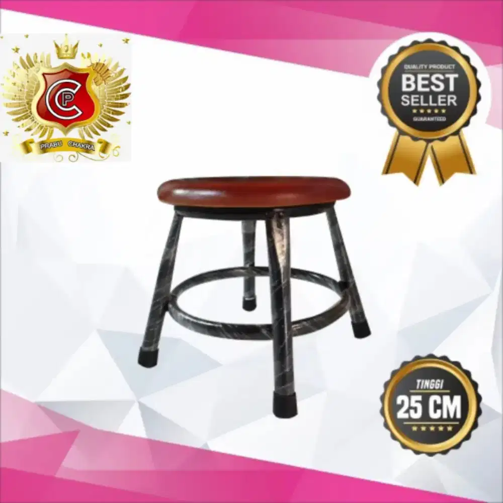 Free Ongkir Kursi Kombinasi Besi Kayu 25 cm