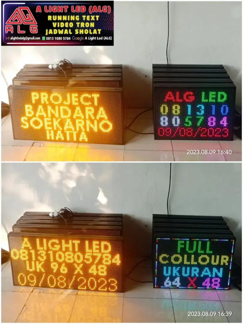 Running text dengan banyak warna