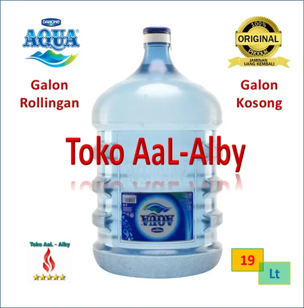 Galon Aqua, Vit, Prestine & Cleo 19lt Rollingan.