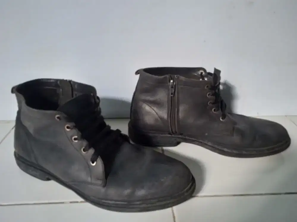 Sepatu Boots Kulit asli