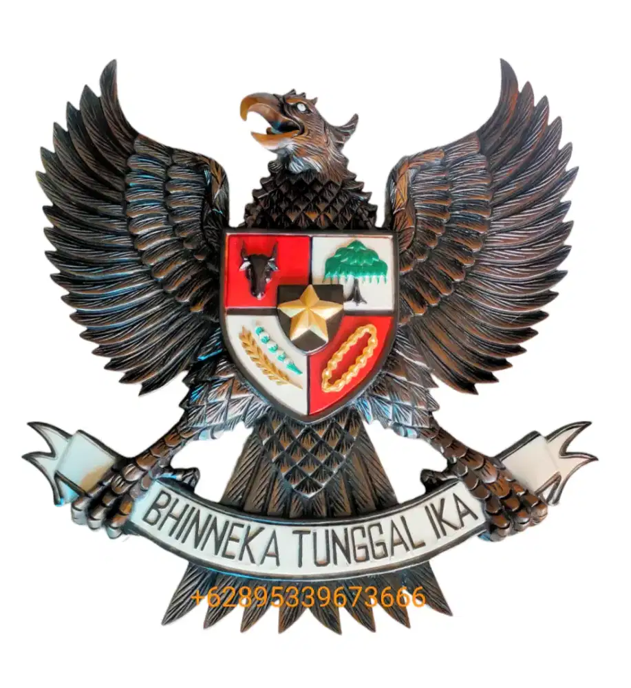 Lambang Garuda Antik Kayu Jati 60cm