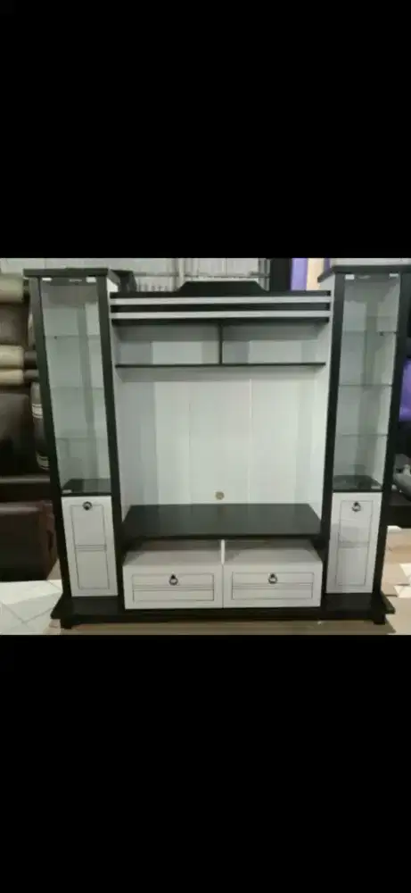 (Furniture Tempat Televisi Modern Minimalis Tinggi Kayu Partikel)
