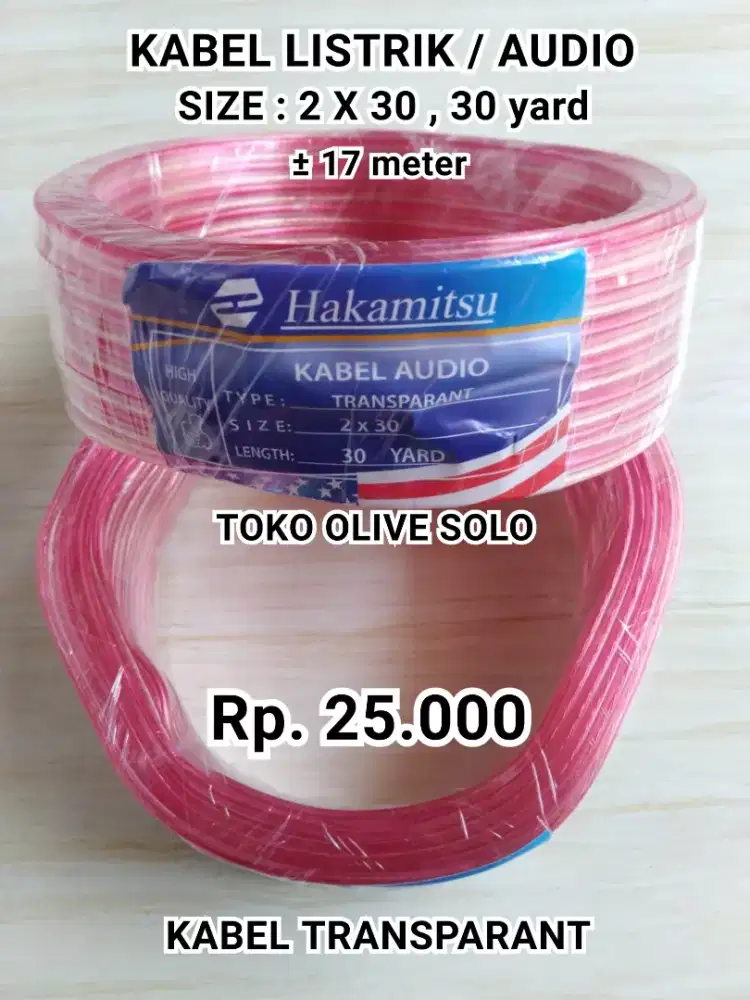Kabel Listrik Kabel Transparan (Khusus Beli Ke Toko)