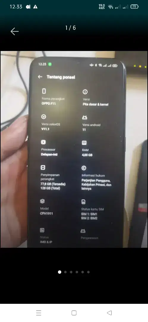 Di jual oppo f11