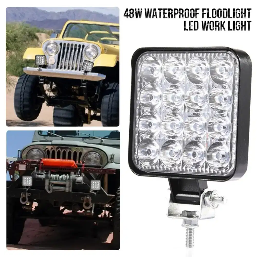 Weketory lampu led spot light fog mobil truk jeep