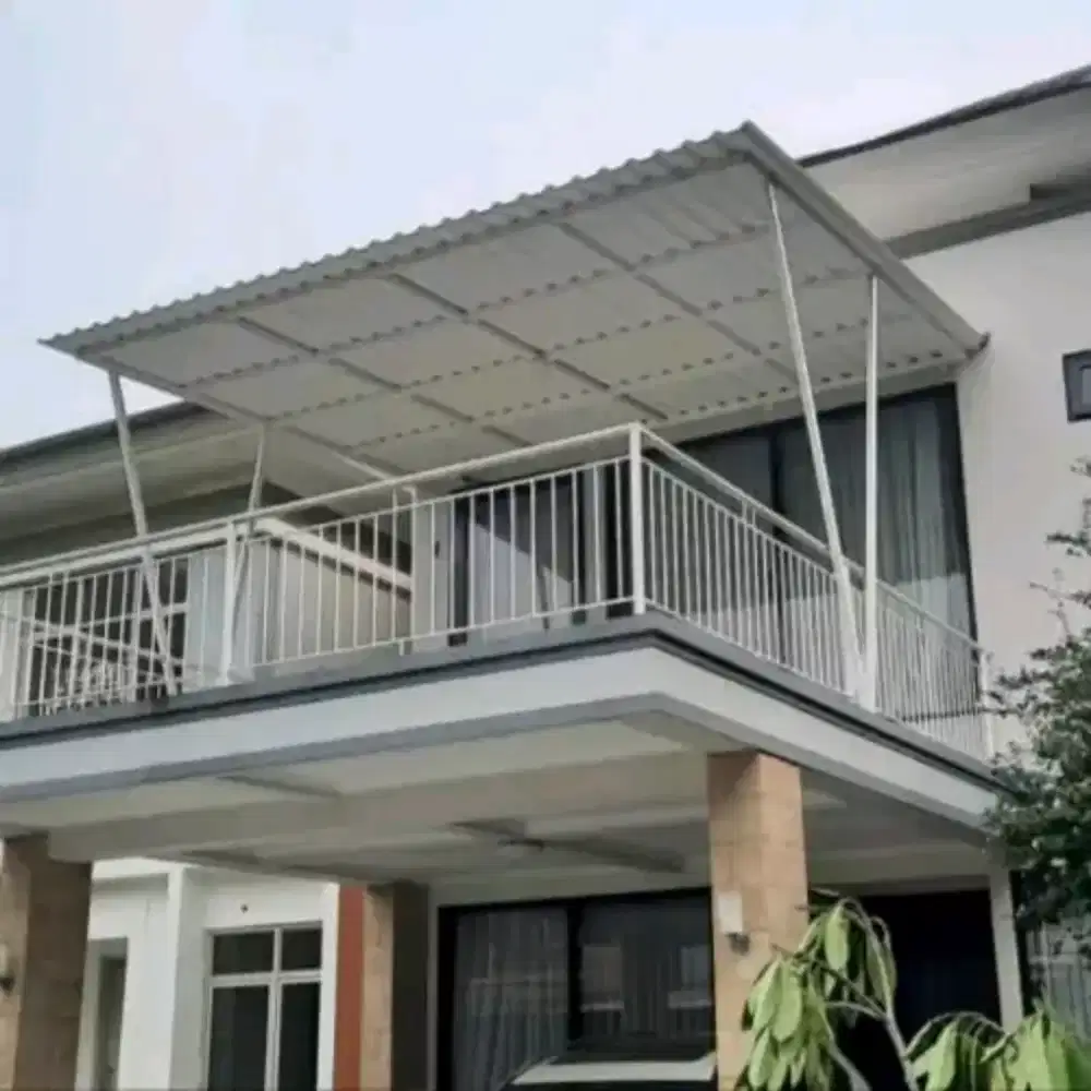Canopy,pagar, relling tangga, balcon, kusen aluminium, folding gate