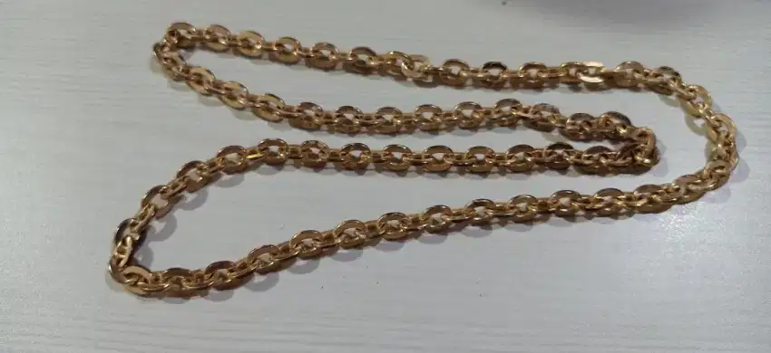 Kalung titanium rose gold tebal berat keren mewah cuma 140rb stock 1bh