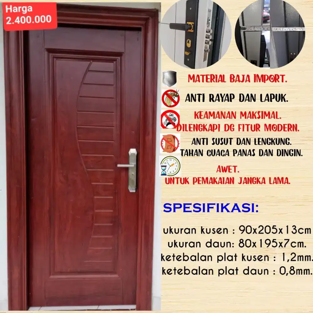 Pintu baja /pintu aluminium /pintu import
