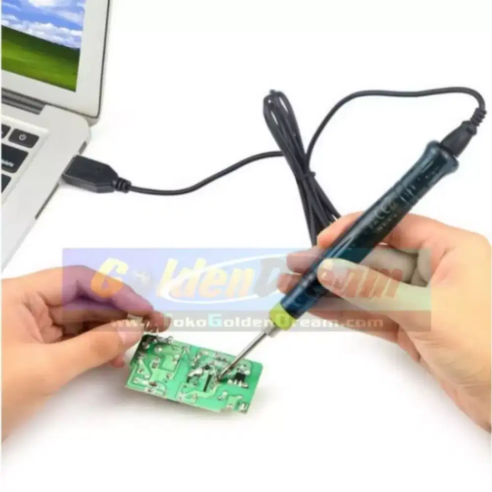 Alat untuk solder nyolder timah USb mini portable USB soldering iron