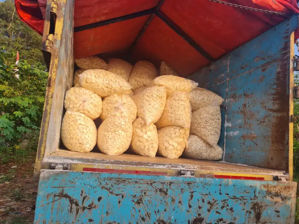 kerupuk dan kemplang palembang mentah matang bulat super.