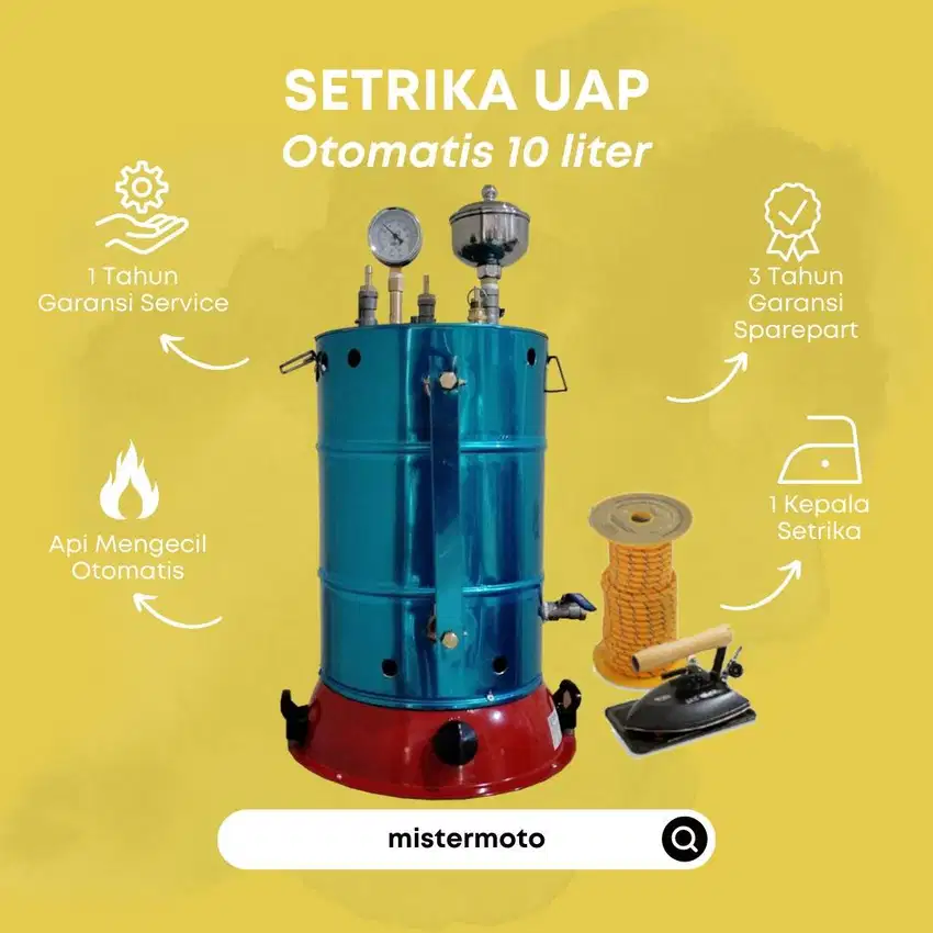 SETRIKA UAP BOILER STEAM LAUNDRY DAN KONVEKSI 10L OTOMATIS 1 SETRIKA