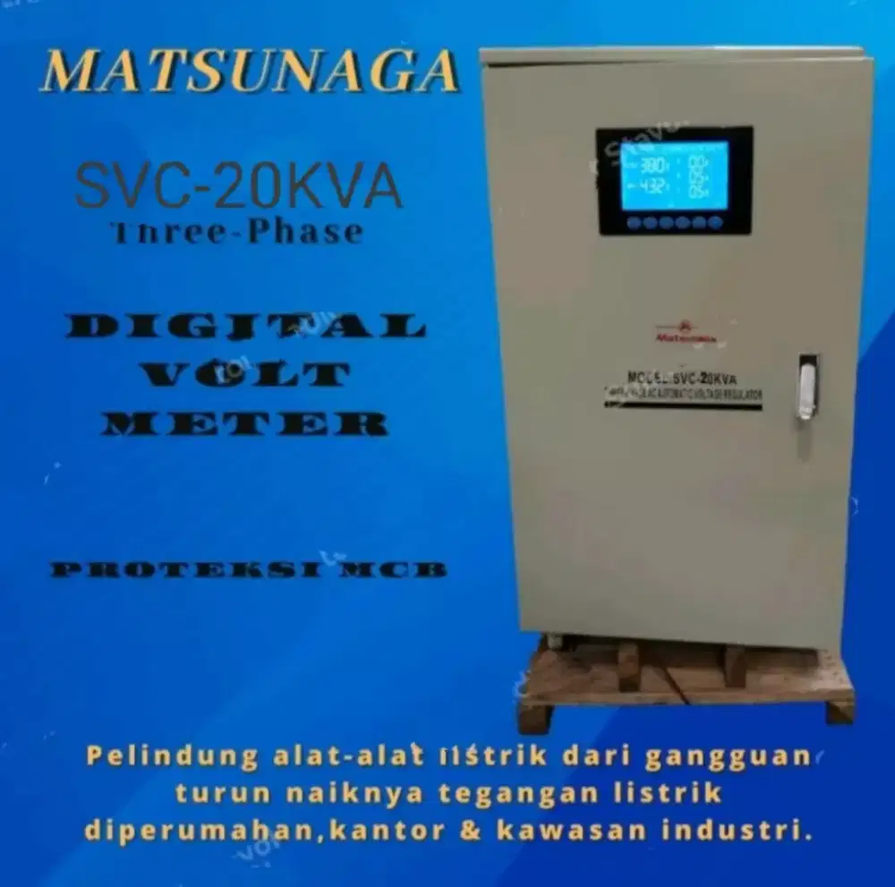 Stabilizer Matsunaga 20 Kva 20.000 Watt 3 Phase Servo Motor