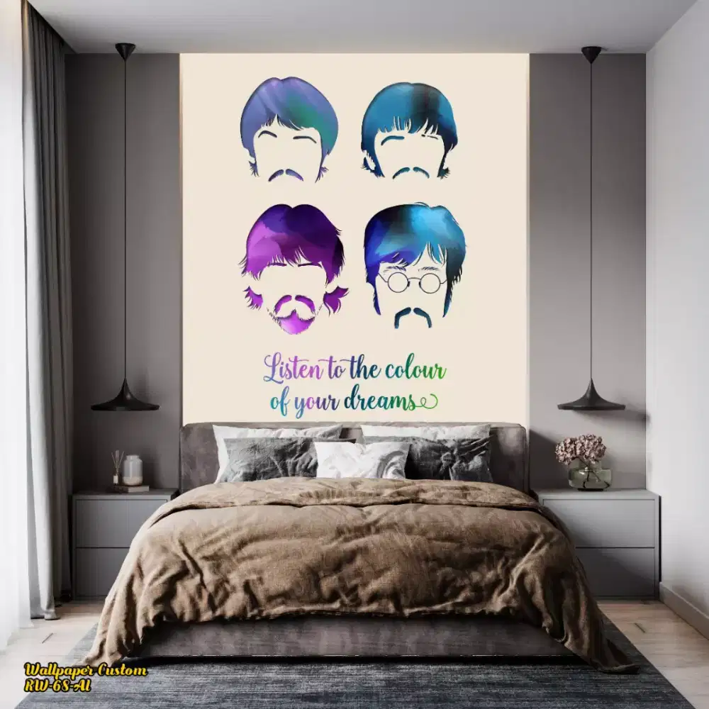 Custom wallpaper dinding gambar 3d terbaik