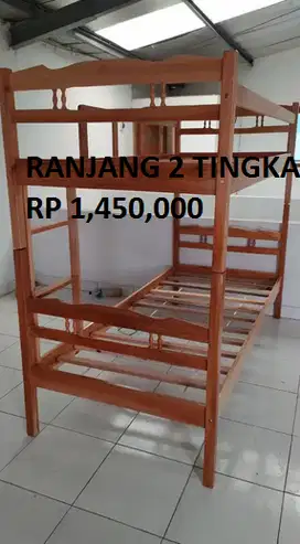 RANJANG KAYU TINGKAT RISBANG KAYU SUSUN BERBAGAI TYPE + FUL SET KASUR