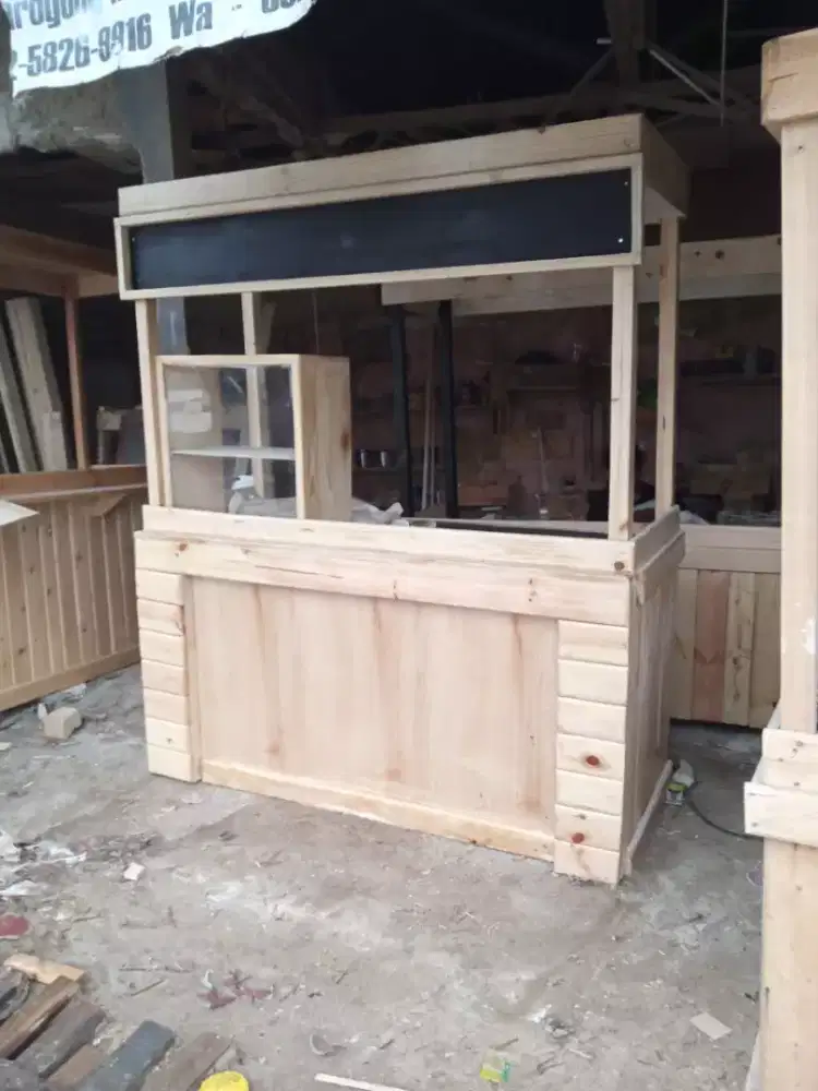 FROMOO Booth jati Belanda cocok untuk es buah dan Ayam geprek