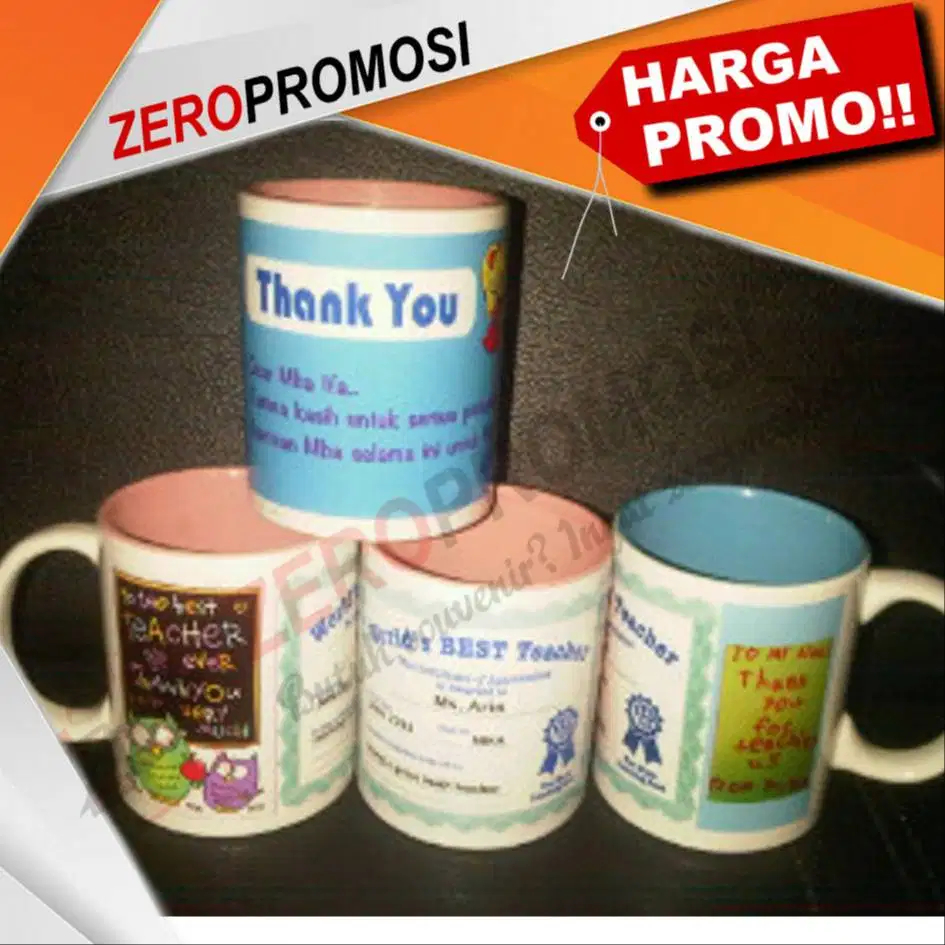 Mug daleman warna cetak logo
