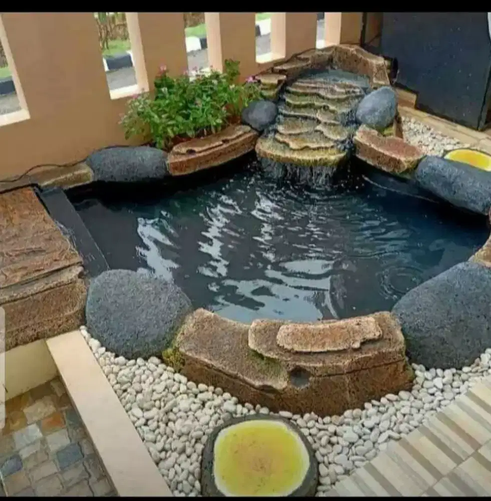 Kolam relip tebing bikin kolam dan relip permeter