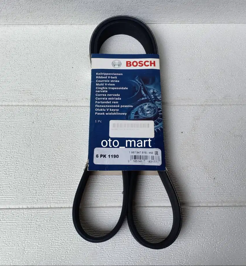 Vbelt Bosch 6PK1190 Ori BMW M73 750i Made in France Timing Fan V-belt