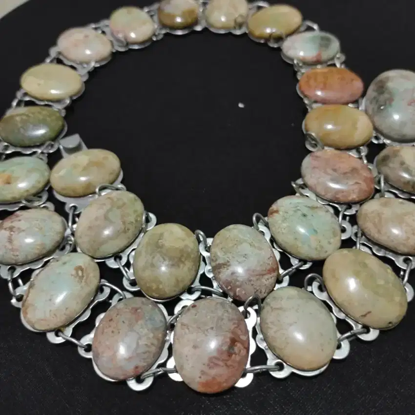 Ikat Pinggang Jadul batu Jasper calcadony
