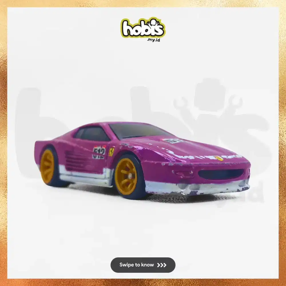 Diecast Hot Wheels Ferrari F512M Purple Ferrari Racer Loose Rare Junk