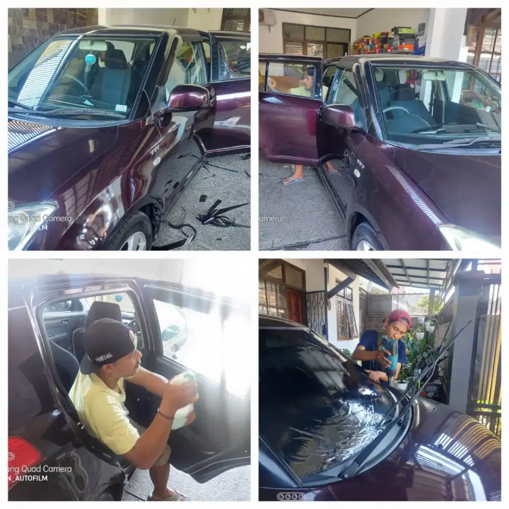 bongkar pasang ganti kaca film mobil
