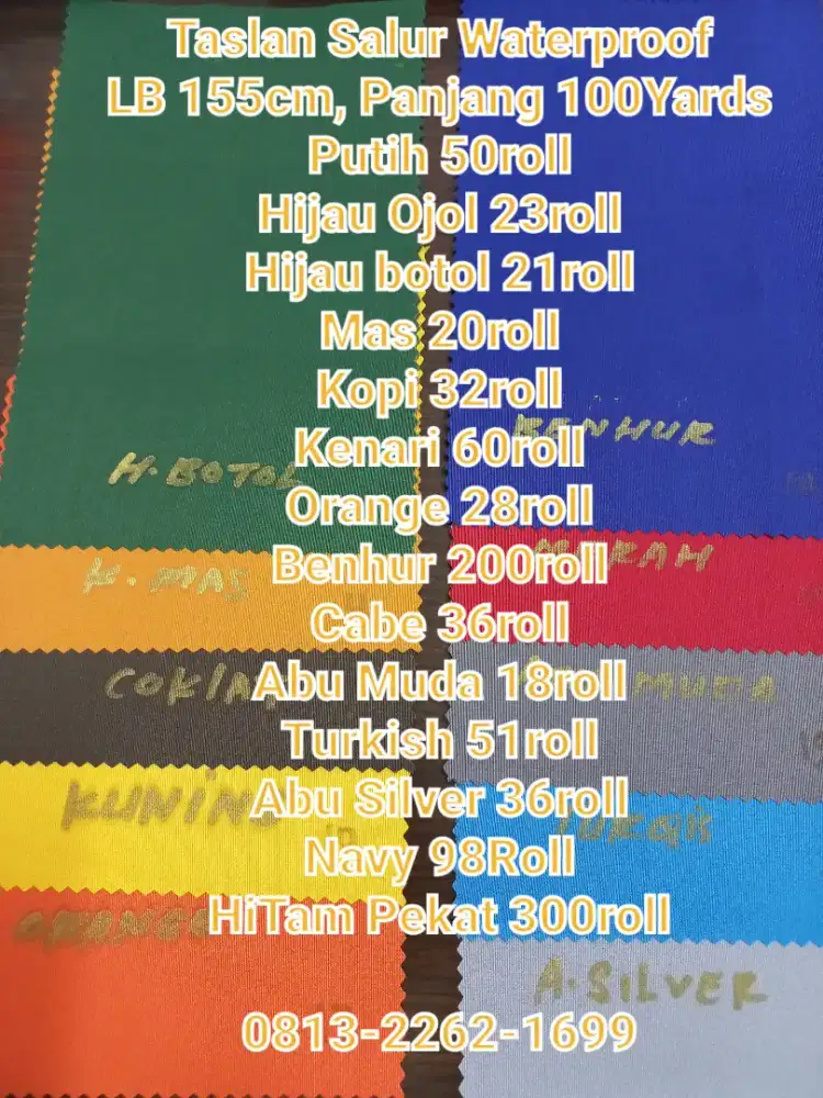 Taslan Salur. Heavy Taslan. Jaket, tenda, outdoor, waterproof,