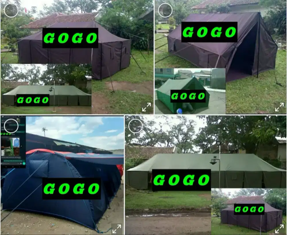 Tenda camping pramuka 3x4 4x6 6x14 D300