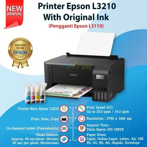 ePSON L3210 Print,Scan dan Copy Garansi Gratis Ongkir+Pasang