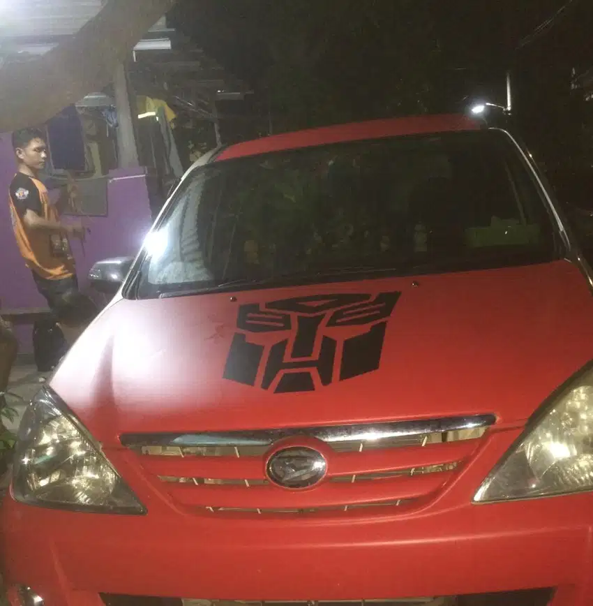 stiker kap mesin dan atap