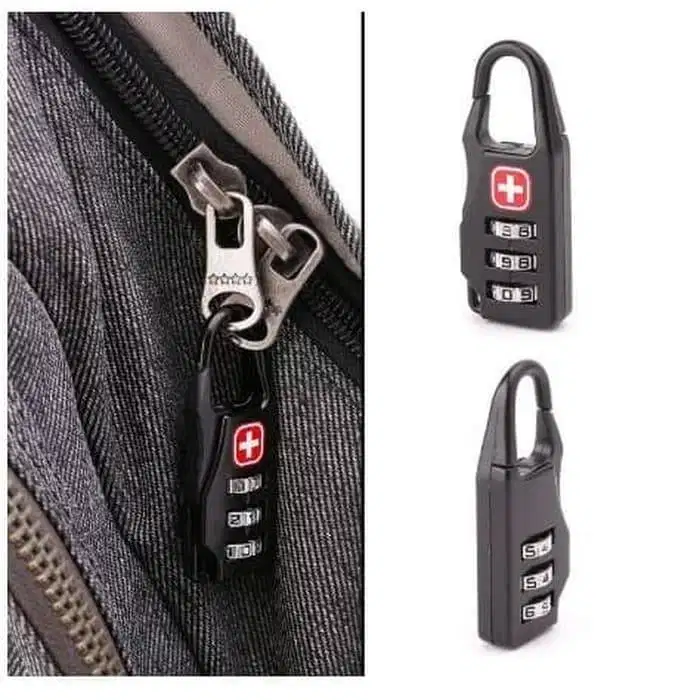 Gembok Swiss Gear Travel Bag Keychain Lock - Kunci Tas Ransel Swiss