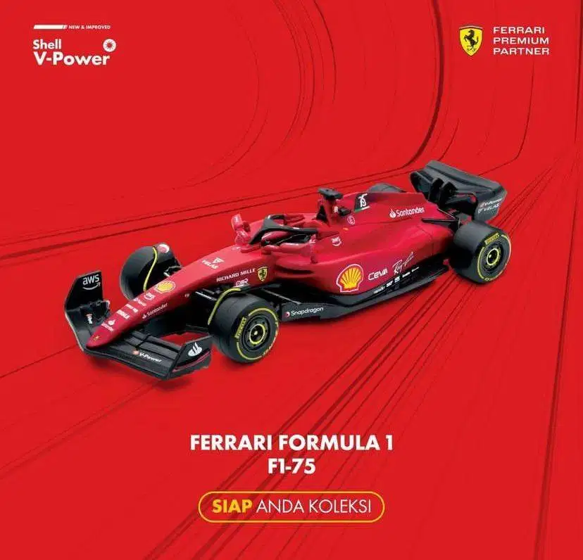 Diecast Mainan Shell Ferrari New Era Ferrari 330 P4 Ferarri F1-75