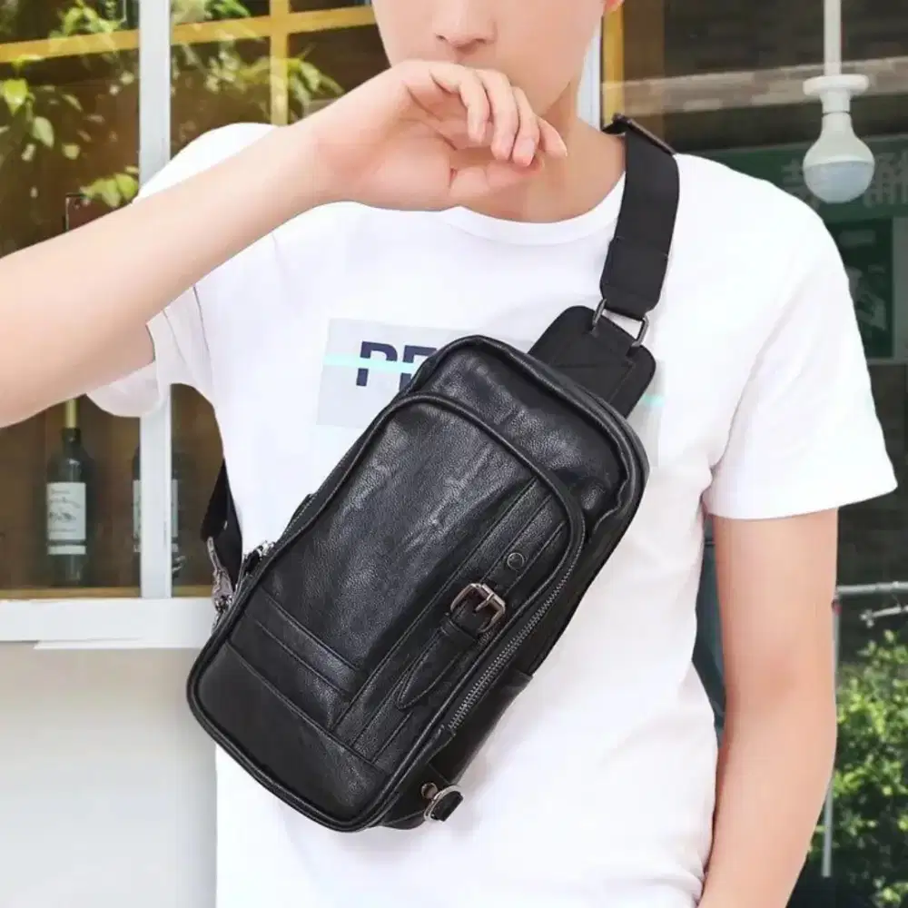 Waistbag Tas Kulit Selempang Pria/Sling Punggung /Shoulder Leather
