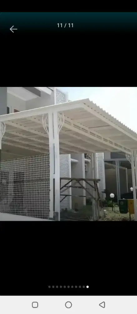 Kanopi besi atap alderon rs