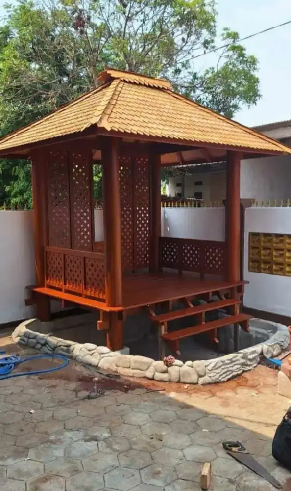 Bayar di tempat gasebo model bolong bolong ukuran 250x200cm