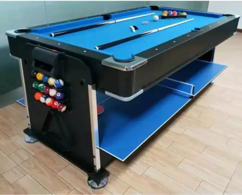 Billiard Biliar Bilyar pool table 7ft Original impor Multi Game Dinner