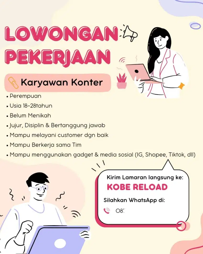 Karyawan Konter Wanita