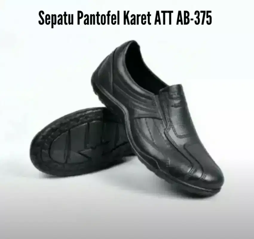 Sepatu Pantofel Karet ATT AB 375, All Black, Anti air, Size 40