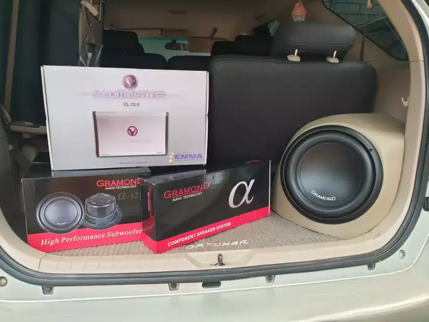 | Paket Audio SQ | Subwoofer gramond | speaker gramond | power venom |