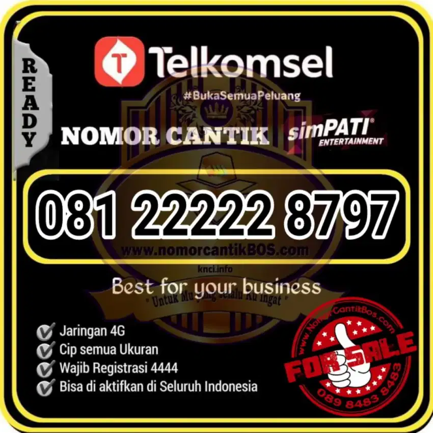 Nomor Cantik simPATI PANCA 22222 RAPI NAIK