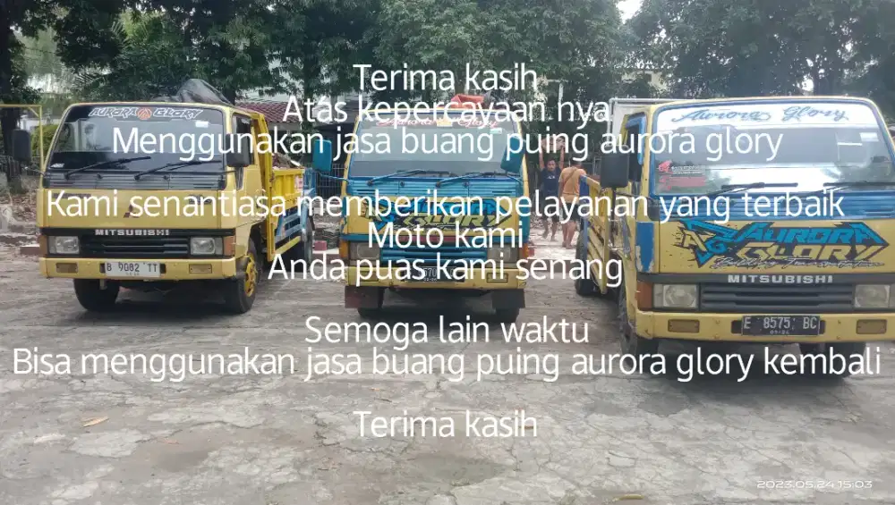 Buang puing daerah gandaria dan sekitar nya