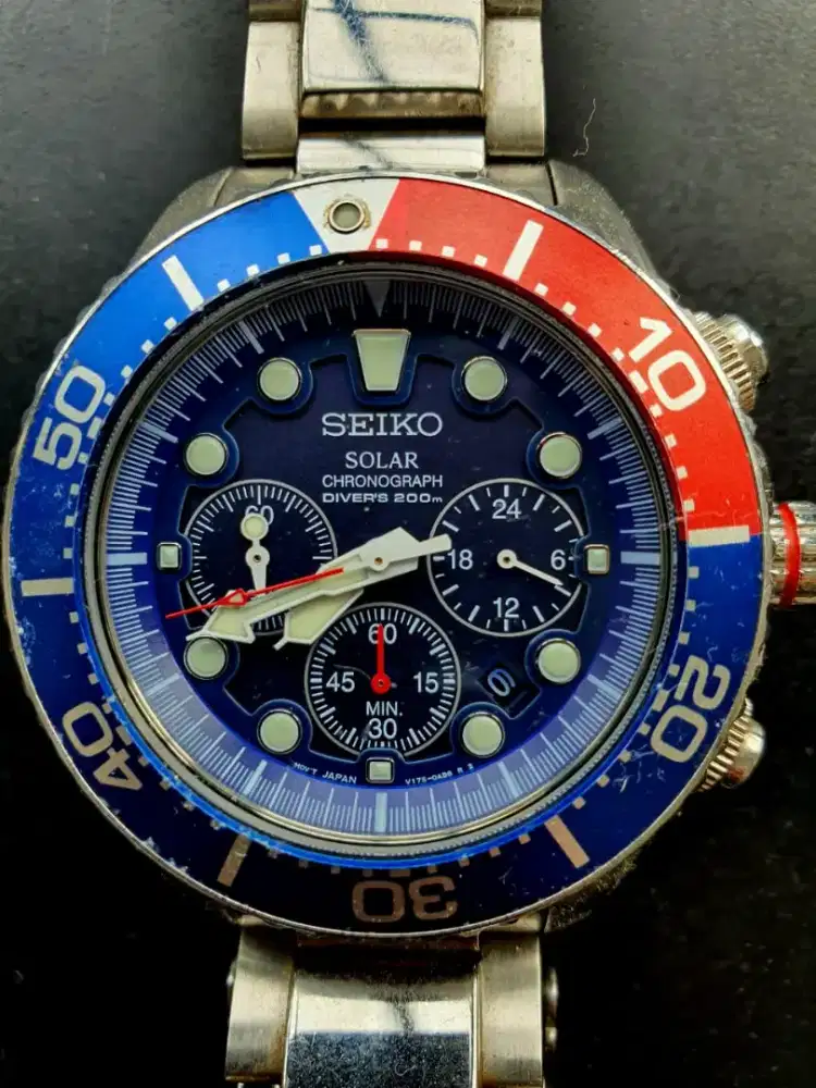 Jam tangan seiko hot sale solar chronograph