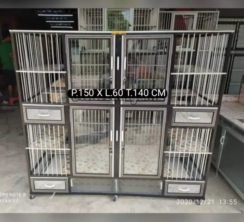 Milikilah kandang kucing 4 pintu ud pakai laci minat tlpon,wa