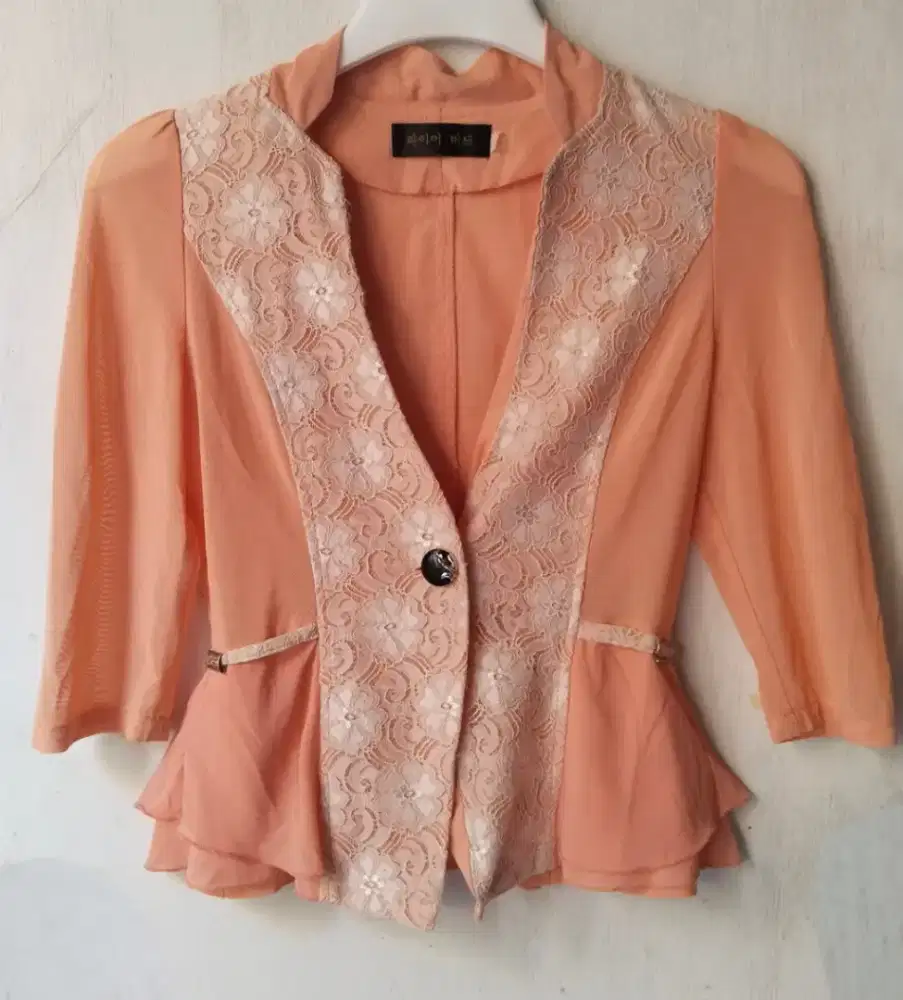 Blazer Salem kombinasi Brukat,bawah Megar