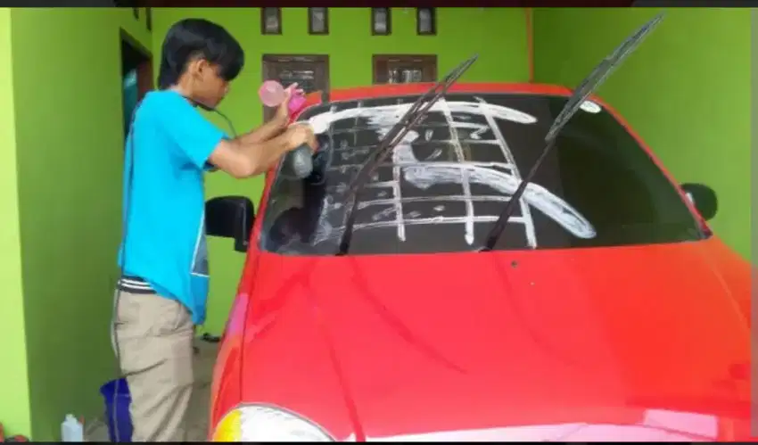 Poles kaca mobil poles baret bekas wiper poles kaca jamur kusam flek