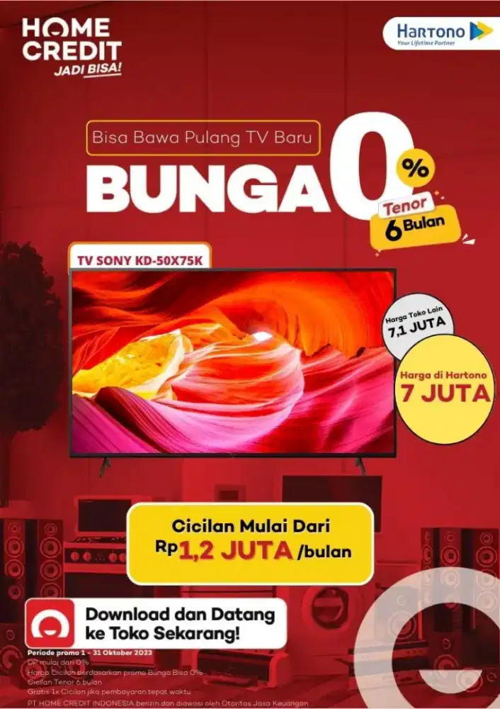 Kredit Tv promo cicilan 0%