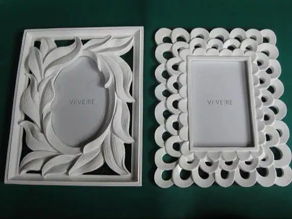 VIVERE Pair PHOTOFRAME 4RDetailed Crafting White