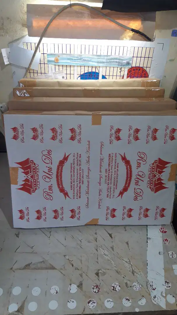 Cetak bungkus nasi padang custom