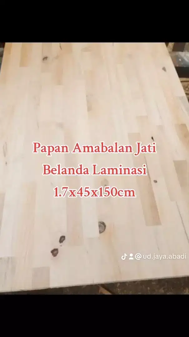 Papan Ambalan 45x150cm  jati belanda